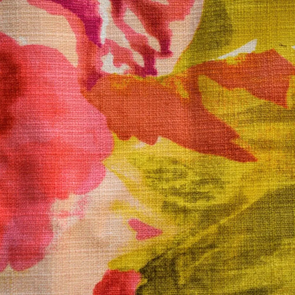 J.CREW Impressionist Floral Pencil Skirt Pink Yellow Watercolor Size 00